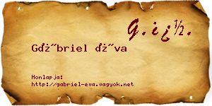 Gábriel Éva névjegykártya
