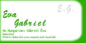 eva gabriel business card